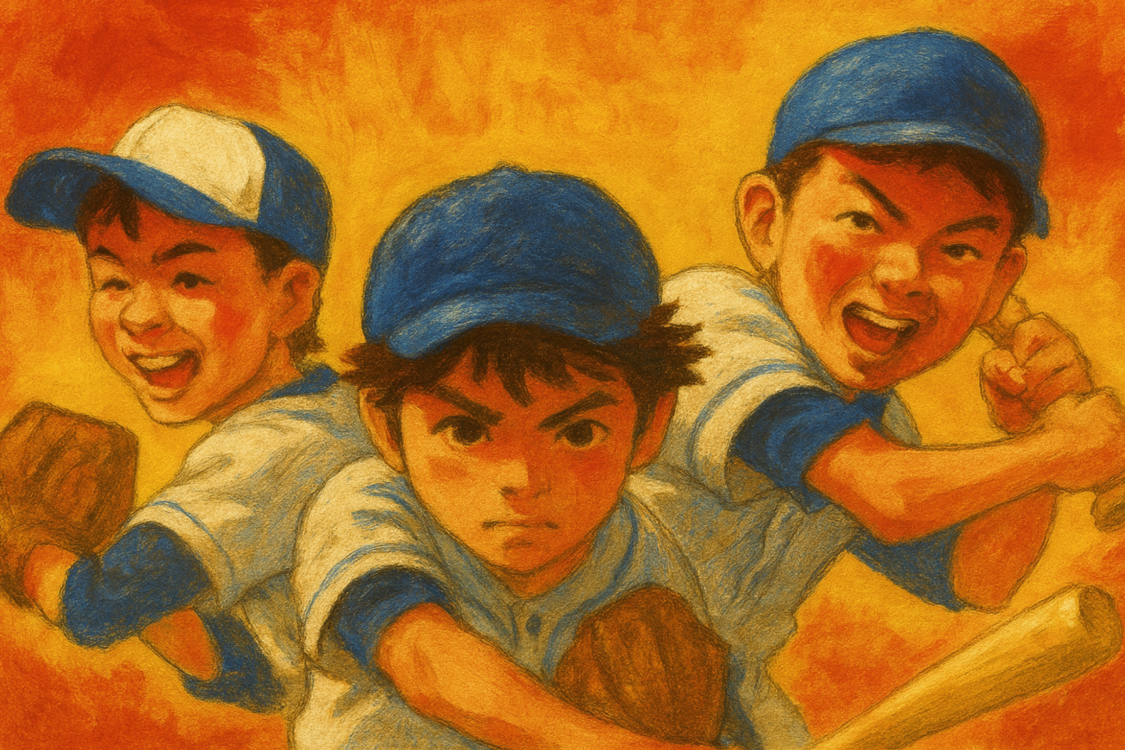 野球少年のイラスト